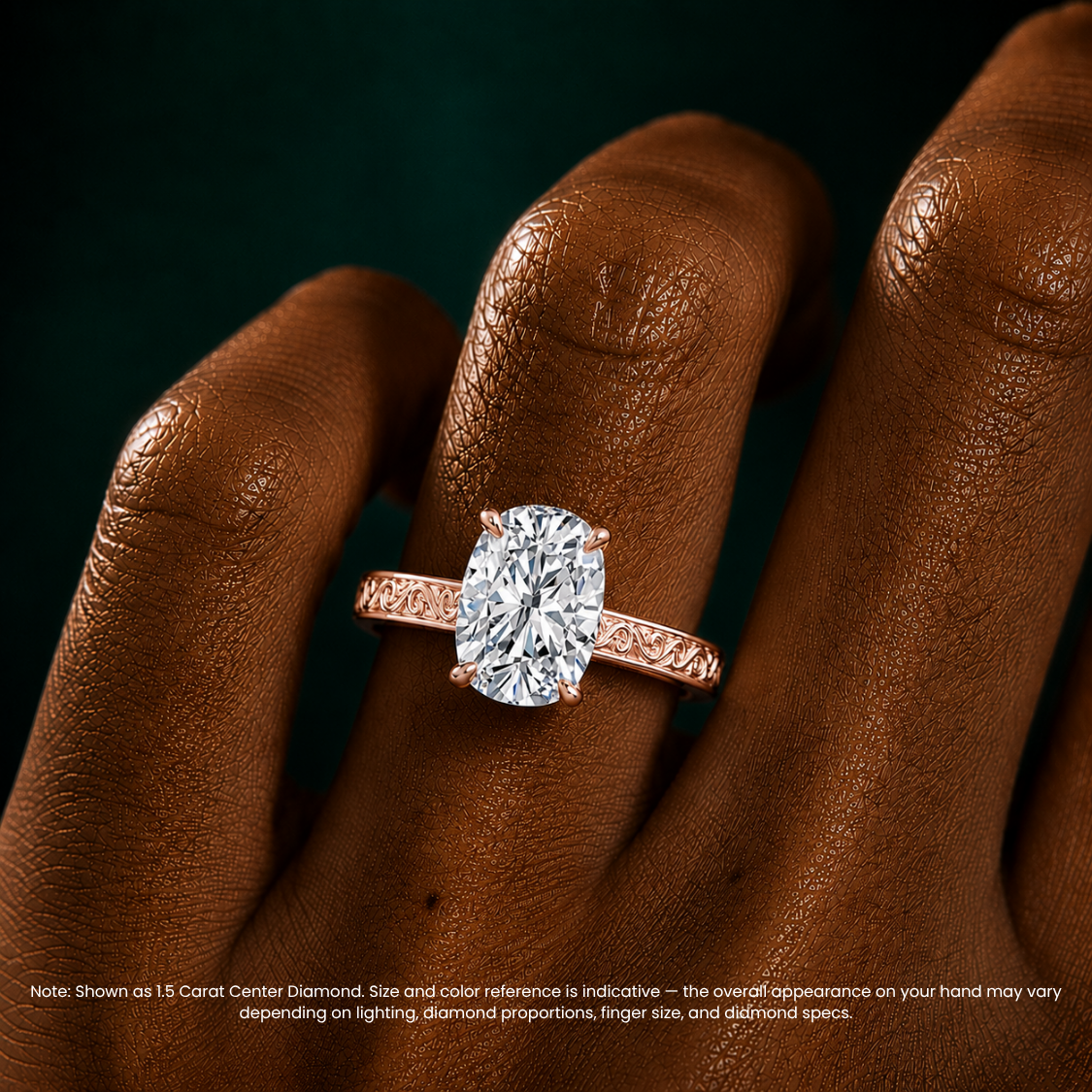 Melodica Engraved Cathedral Shank Hidden Halo Cushion Lab Grown Diamond Engagement Ring 18K Gold