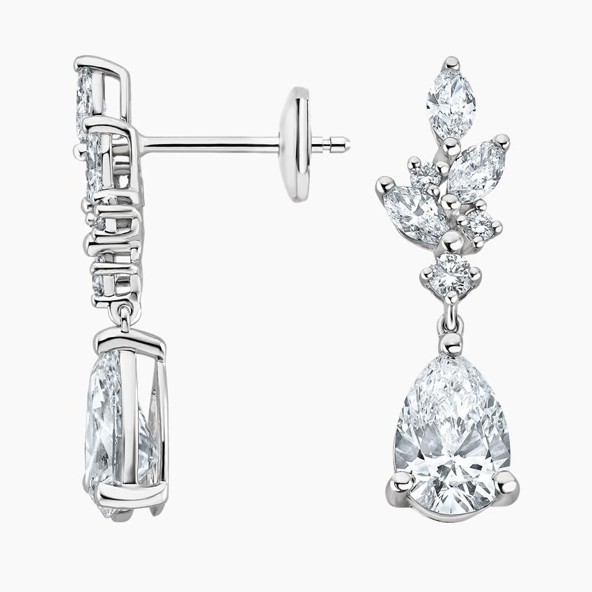 Vista Lab Diamond Drop Earrings (1.35 ct * 2 ) 18K Gold
