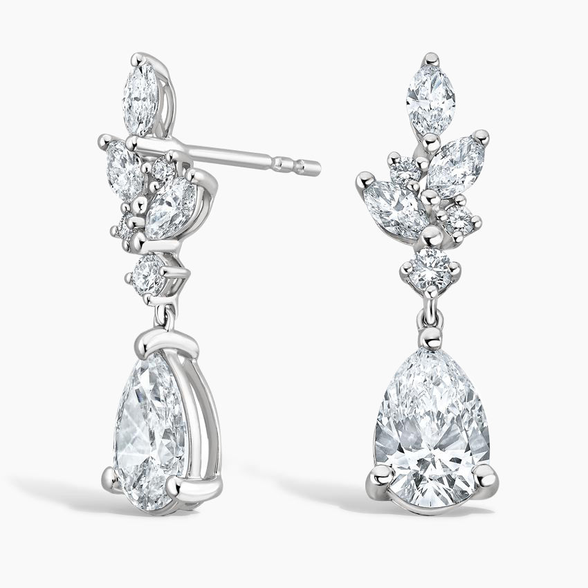 Vista Lab Diamond Drop Earrings (1.35 ct * 2 ) 18K Gold
