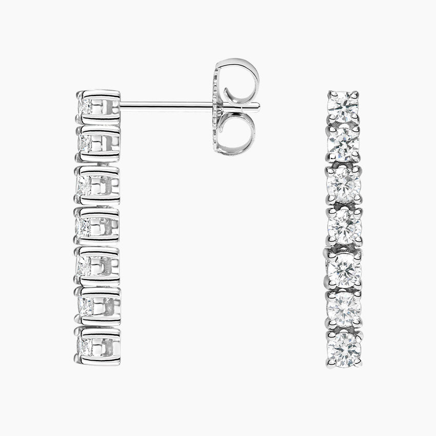 Tennis Earrings (2 cm) Lab Diamond Drop Earrings (0.3 ct * 2 ) 18K Gold