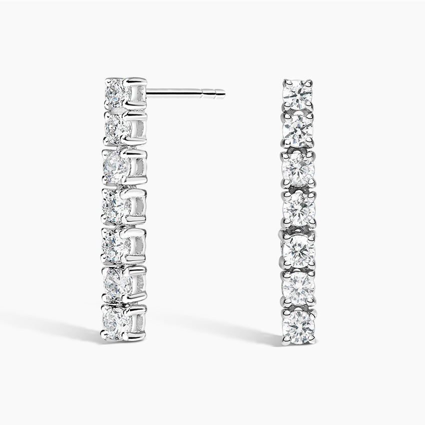 Tennis Earrings (2 cm) Lab Diamond Drop Earrings (0.3 ct * 2 ) 18K Gold