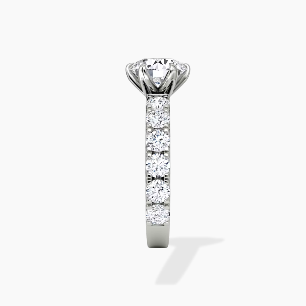 Venera Pave Round Lab Grown Diamond Engagement Ring (0.5 ct Band) in 18K Gold