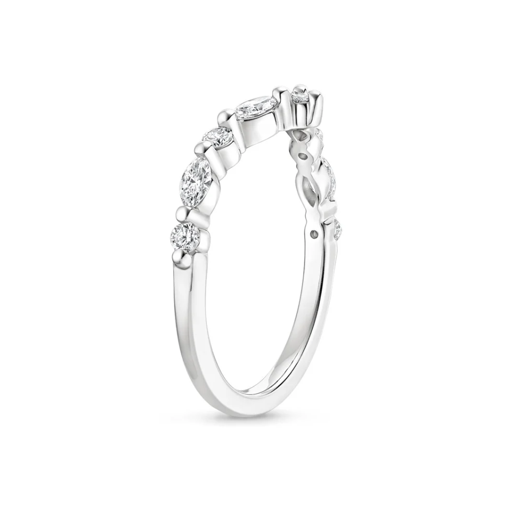 Antoinette Lab Diamond Ring Set in 18K Gold - Asscher