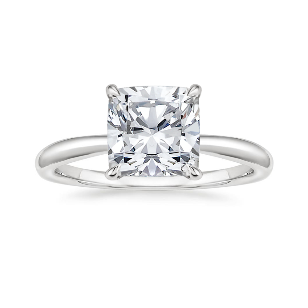 Antoinette Lab Diamond Ring Set in 18K Gold - Cushion