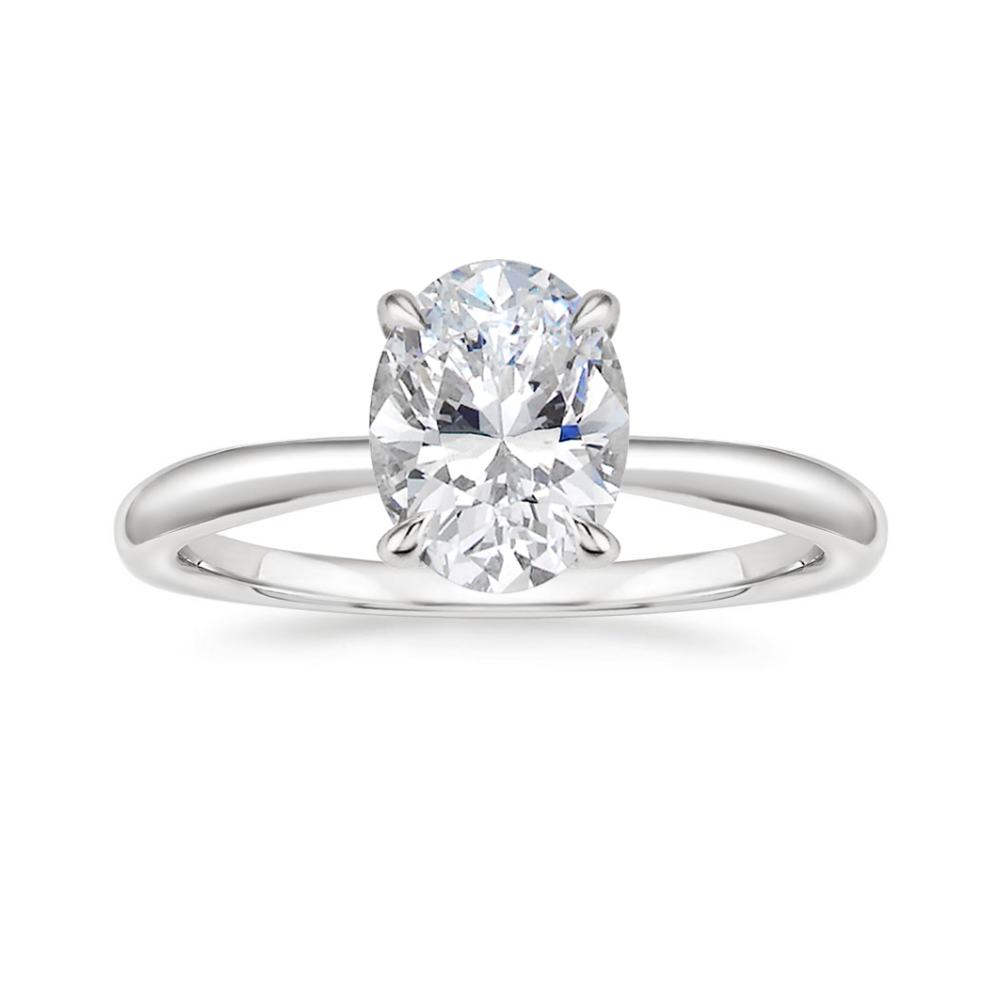 Antoinette Lab Diamond Ring Set in 18K Gold - Oval