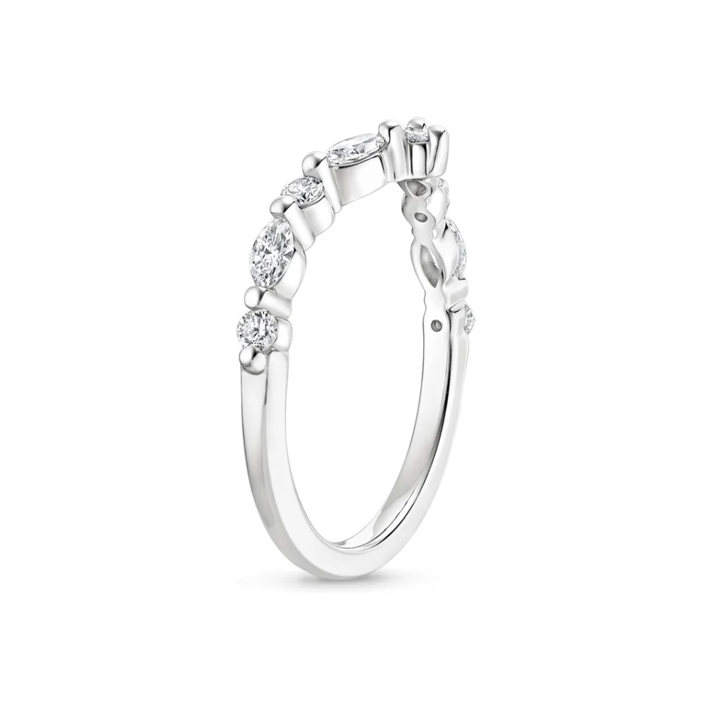 Antoinette Lab Diamond Ring Set in 18K Gold - Oval