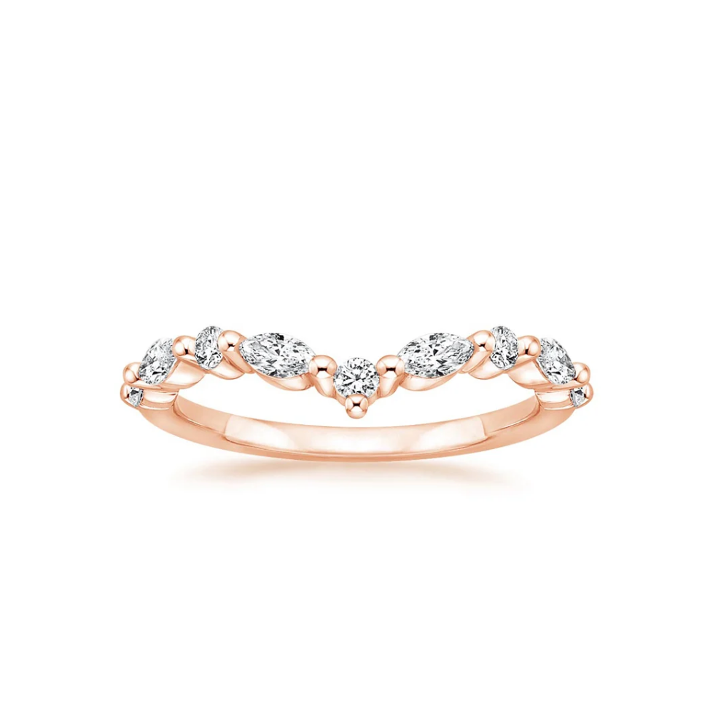 Antoinette Lab Diamond Ring Set in 18K Gold - Pear