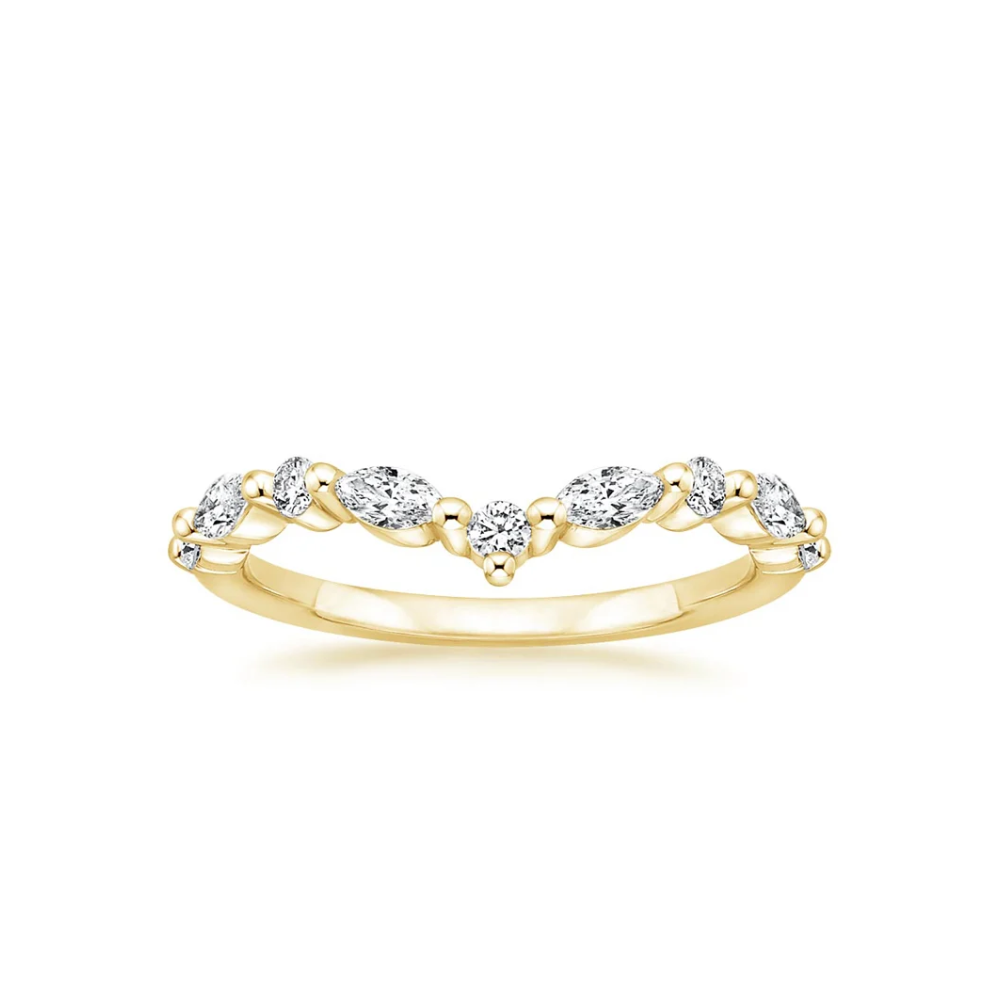 Antoinette Lab Diamond Ring Set in 18K Gold - Radiant