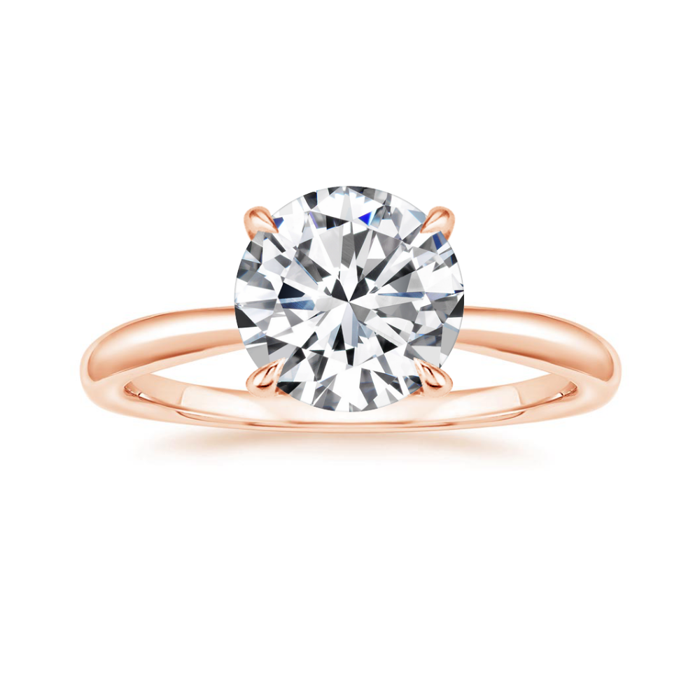 Antoinette Lab Diamond Ring Set in 18K Gold - Round