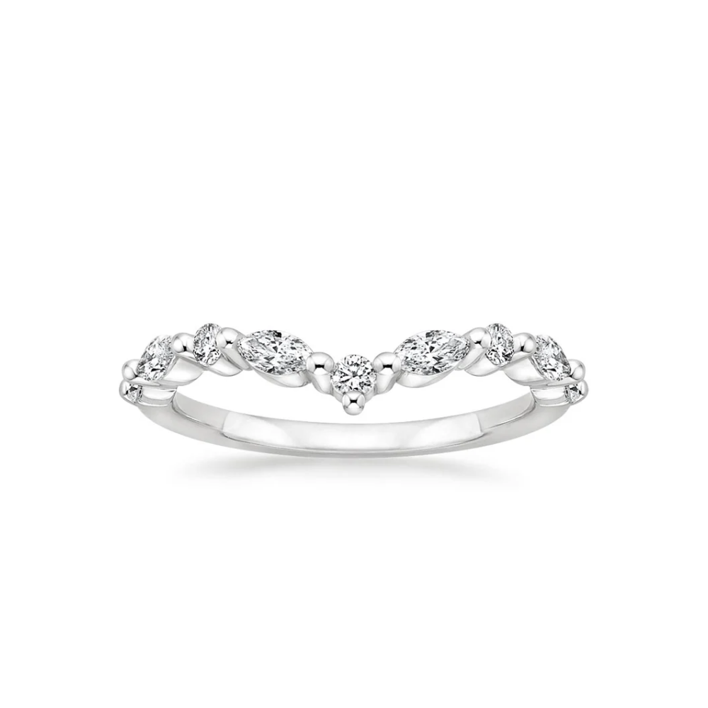 Antoinette Lab Diamond Ring Set in 18K Gold - Round