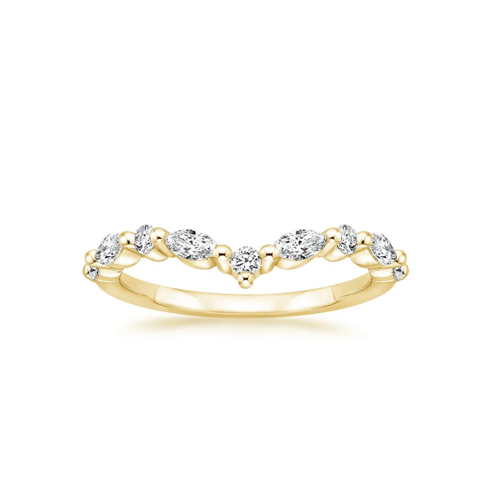 Antoinette Lab Diamond Ring Set in 18K Gold - Round