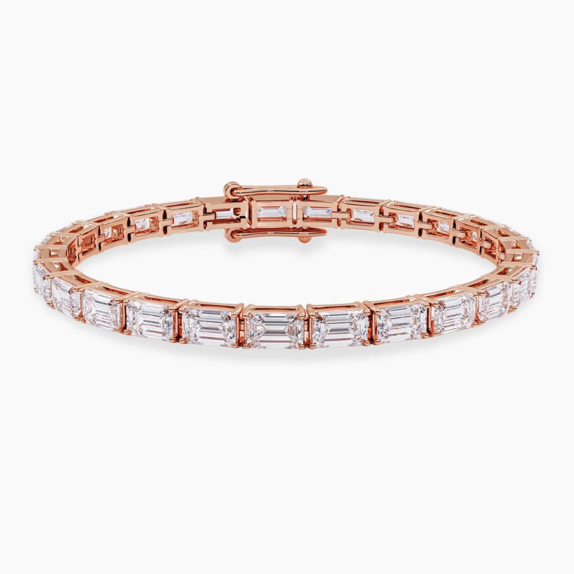 Emerald East-West Tennis Lab Diamond Bracelet (5 ct. tw.) 18K Gold