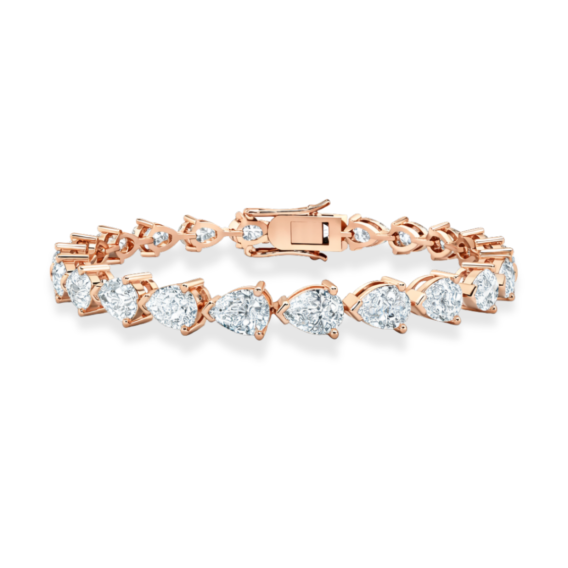 Pear East-West Tennis Lab Diamond Bracelet (5 ct. tw.) 18K Gold