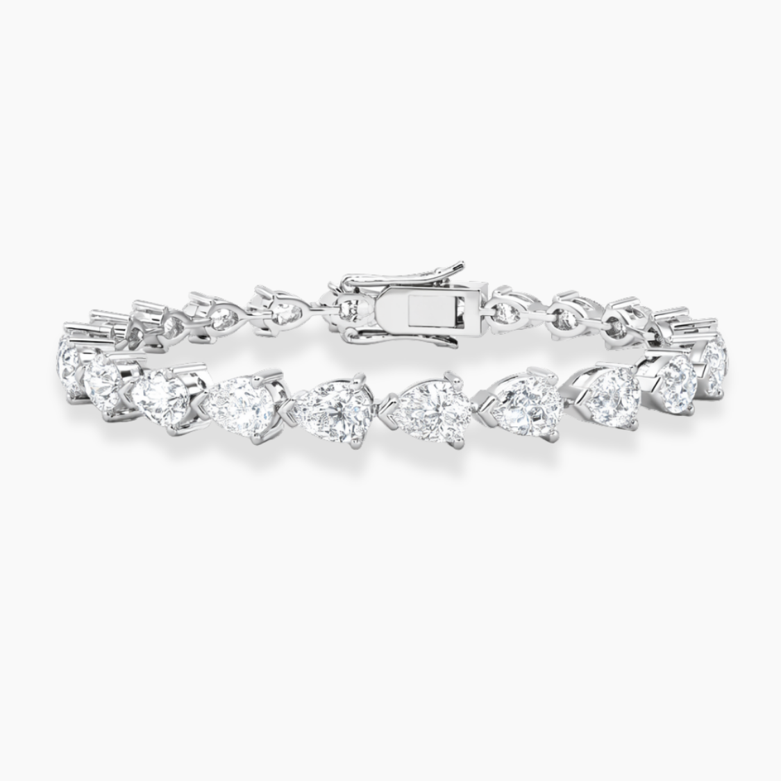 Pear East-West Tennis Lab Diamond Bracelet (4 ct. tw.) 18K Gold