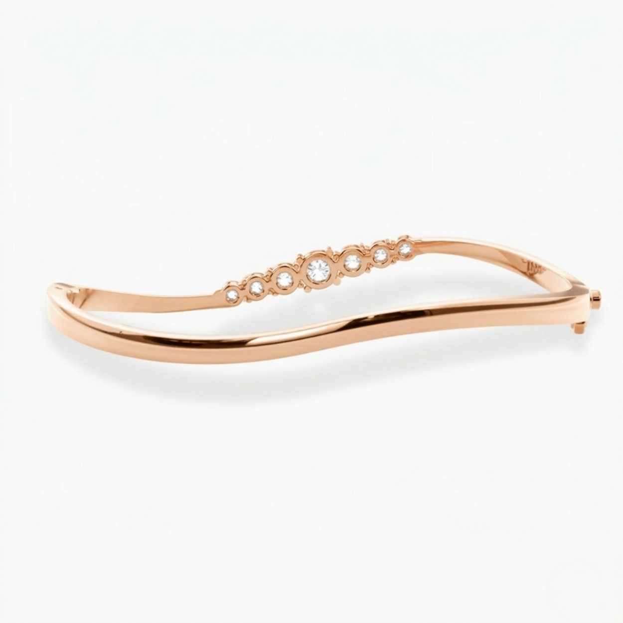 Arcelle Round Lab Diamond ( 2 ct. tw) Bangle Bracelet 18K Gold