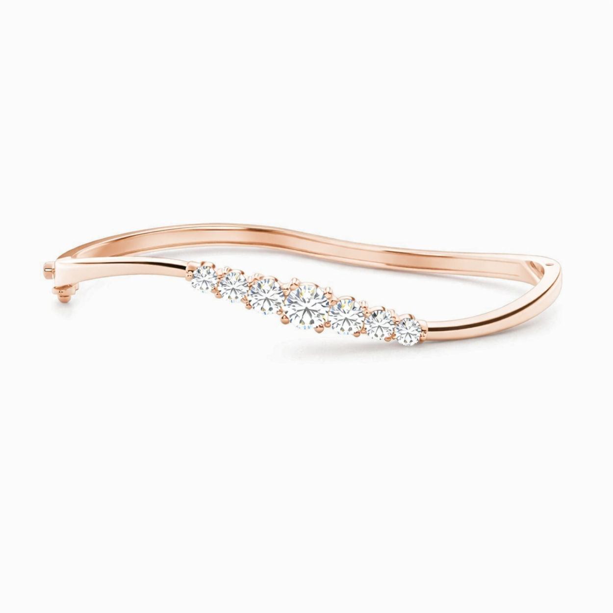 Arcelle Round Lab Diamond ( 2 ct. tw) Bangle Bracelet 18K Gold