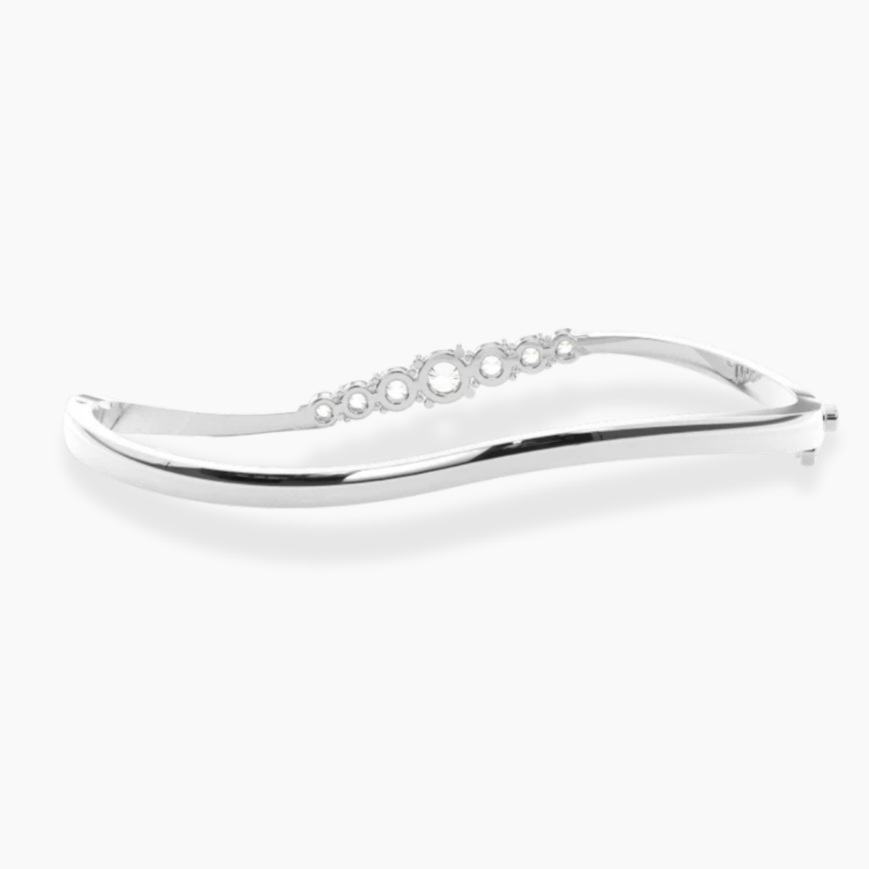 Arcelle Round Lab Diamond ( 2 ct. tw) Bangle Bracelet 18K Gold