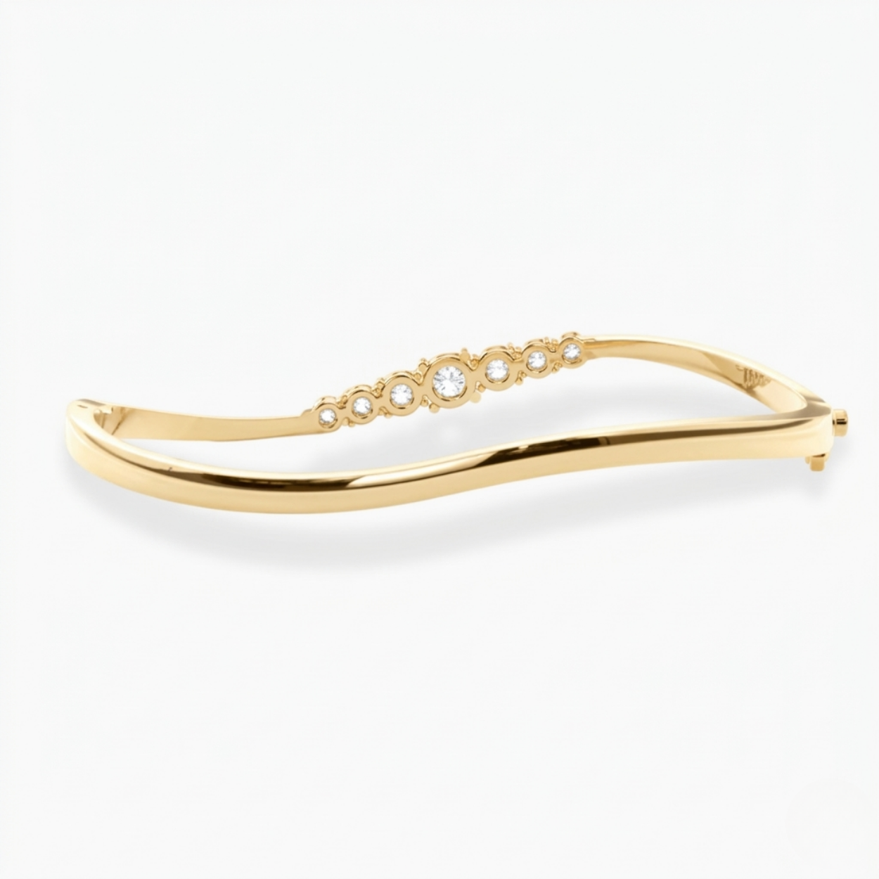 Arcelle Round Lab Diamond ( 2 ct. tw) Bangle Bracelet 18K Gold