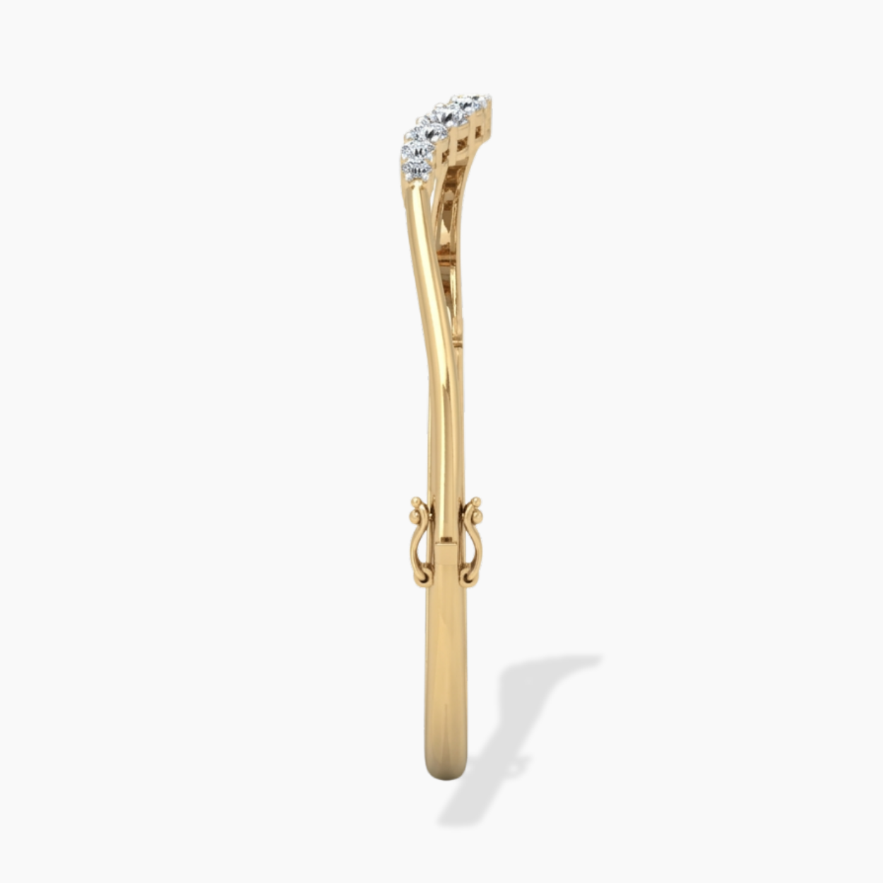 Arcelle Round Lab Diamond ( 2 ct. tw) Bangle Bracelet 18K Gold