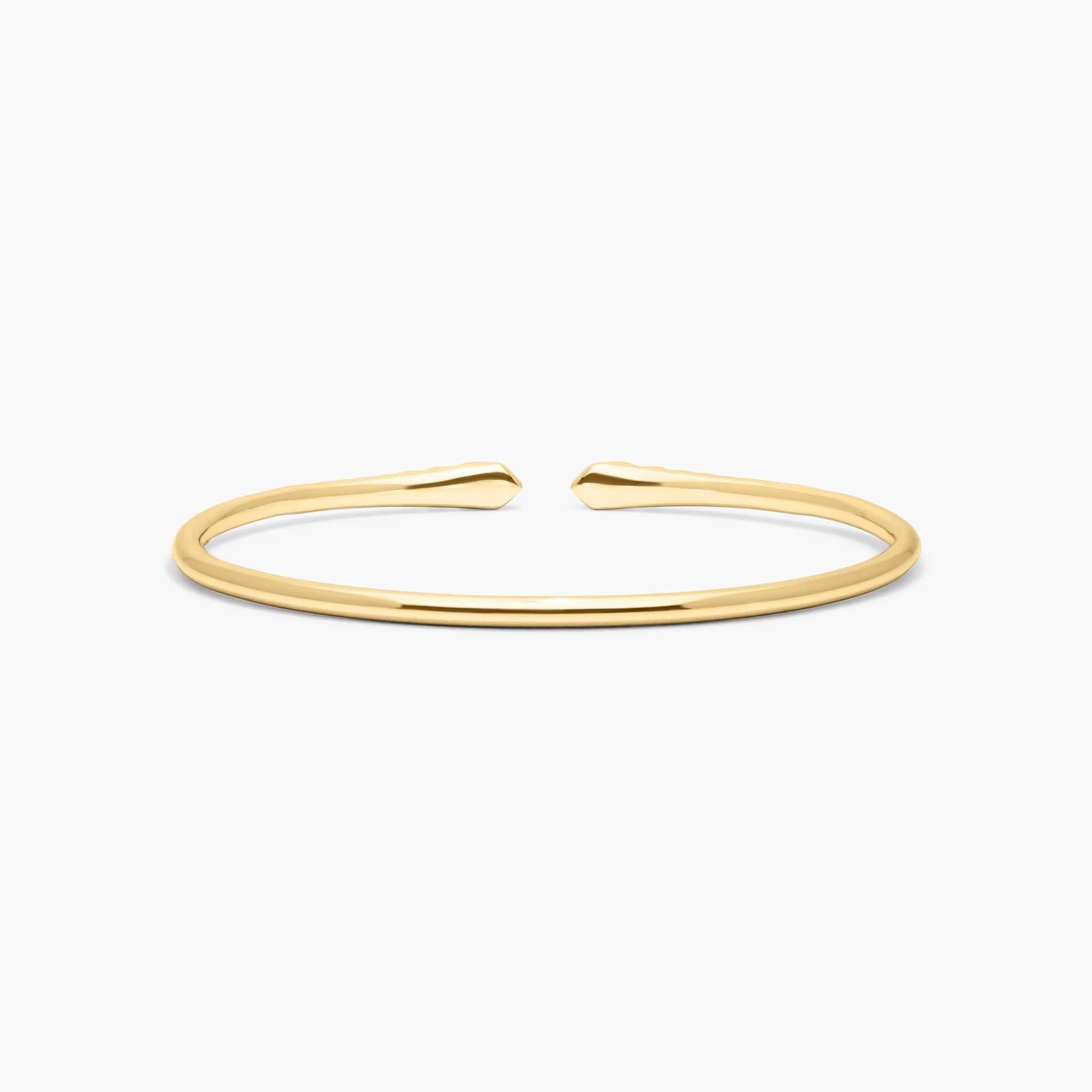 Graduated Pave Lab Diamond ( 1 ct. tw) Open Bangle Bracelet 18K Gold
