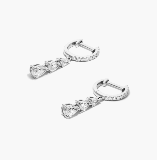 Glimmer Lab Diamond Drop Earrings ( 0.55 ct * 2 ) 18K Gold