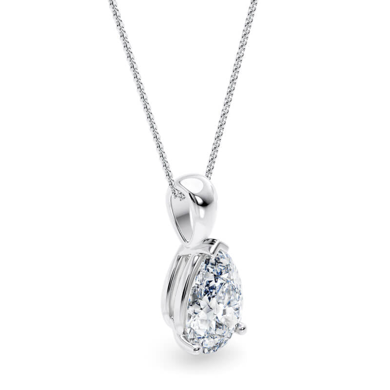 Pear Pendant Lab Diamond Necklace 18K Gold