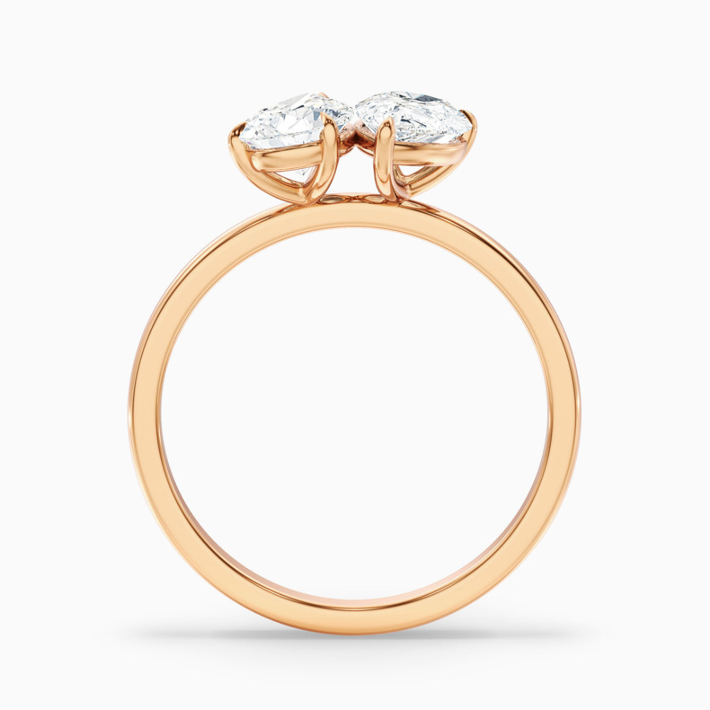 Toi et Moi Lab Diamond Engagement Ring in 18K Gold - Pear