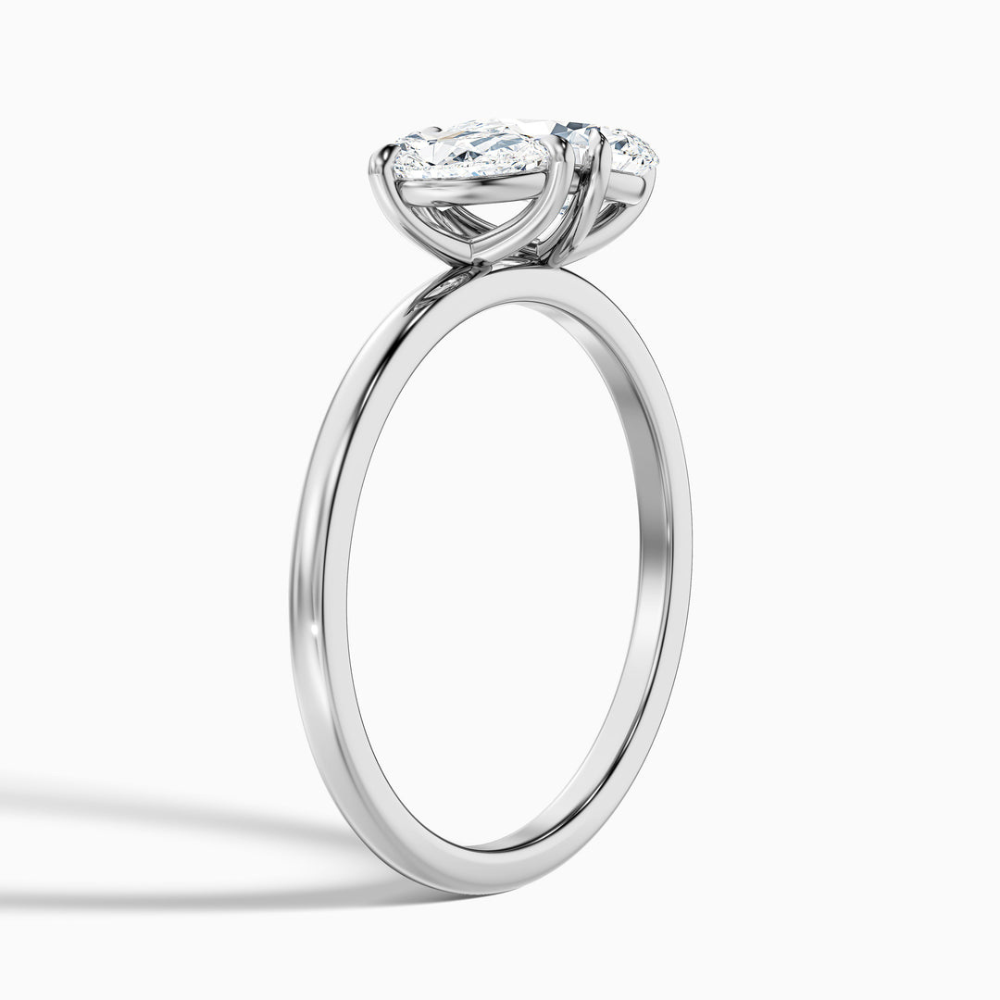 Toi et Moi Lab Diamond Engagement Ring in 18K Gold - Pear