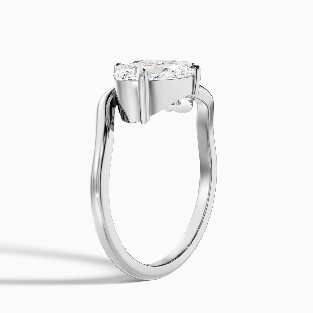 Meagan Toi et Moi Curved Lab Diamond Engagement Ring in 18K Gold - Pear