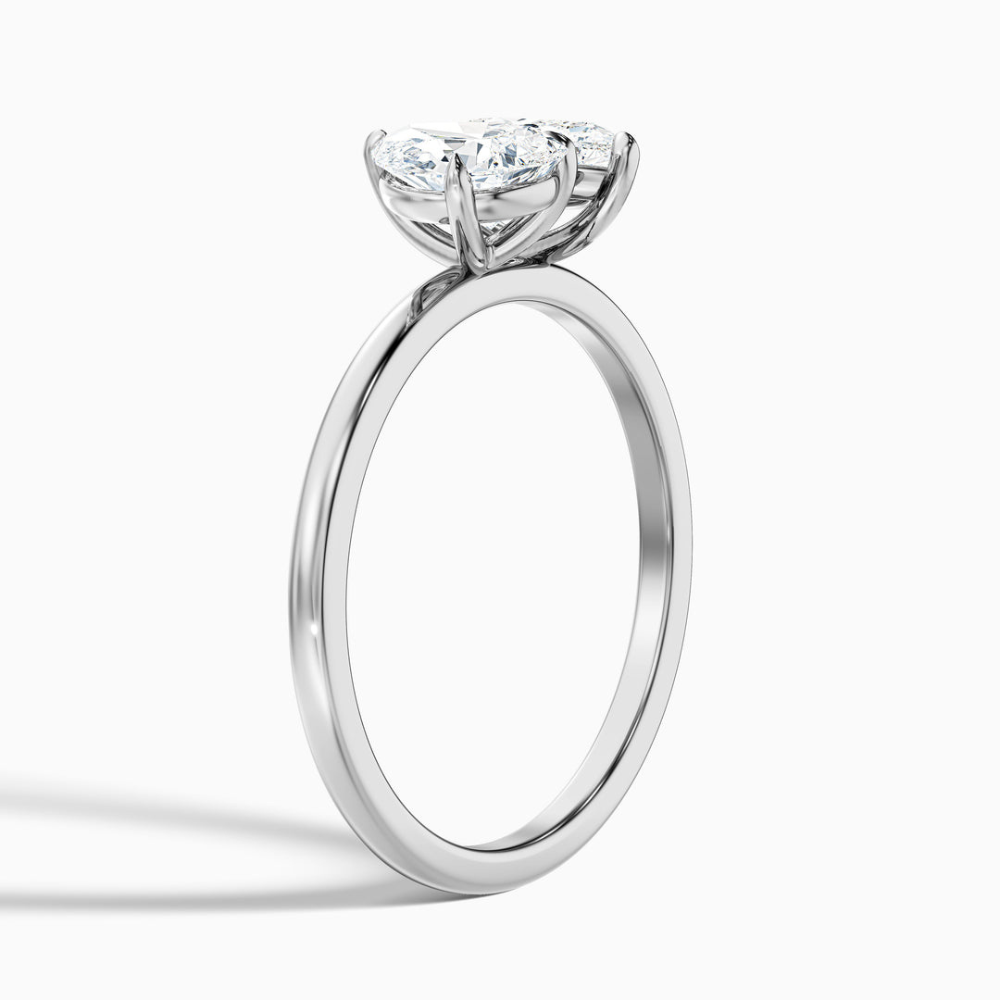 Toi et Moi Lab Diamond Engagement Ring in 18K Gold - Pear