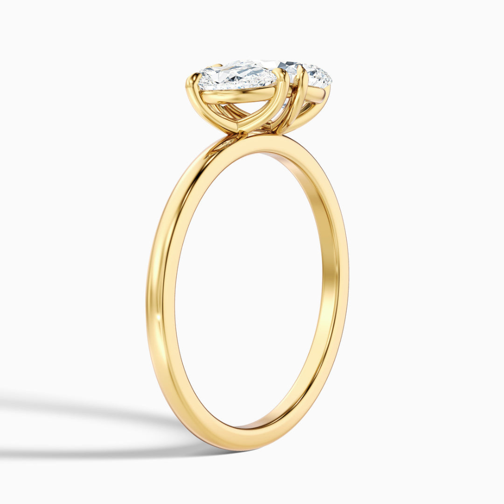 Toi et Moi Lab Diamond Engagement Ring in 18K Gold - Pear